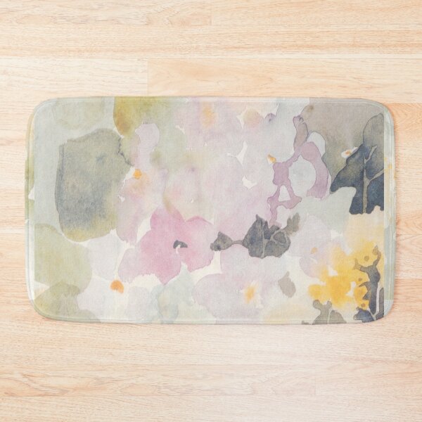 Item preview, Beautiful Flowers violets - light green and yellow - full rectangle - watercolor designed by Tizi Graphics designed and sold by TiziGraphics.