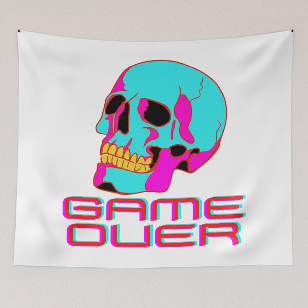 Item preview, Game Over (white) designed and sold by PaolinoDesigns.