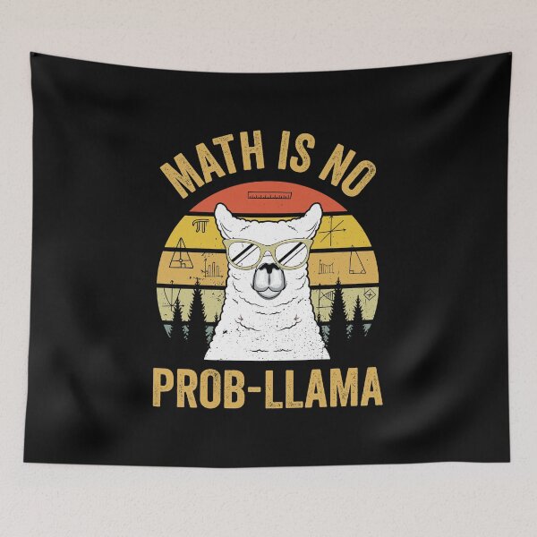 Item preview, Math Teacher Funny Llama No Prob-llama Gift designed and sold by haselshirt.