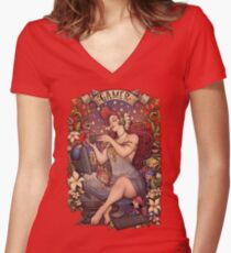 Gamer Mädchen Nouveau Shirt mit V-Ausschnitt