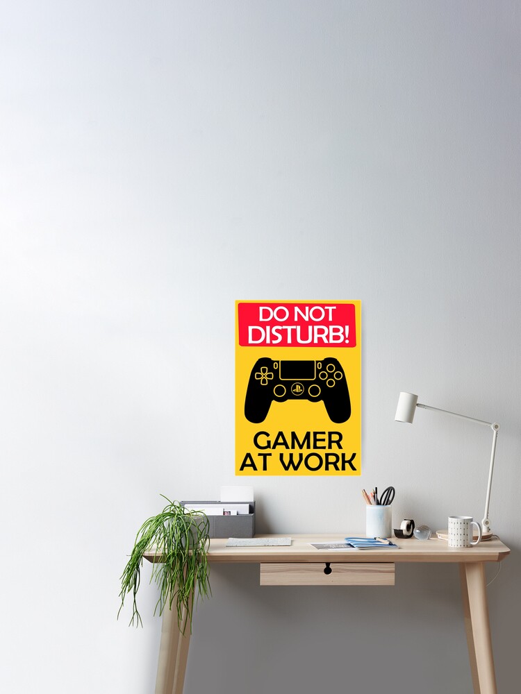 Poster Gamer At Work Gaming Caution Gameration con Ofertas en