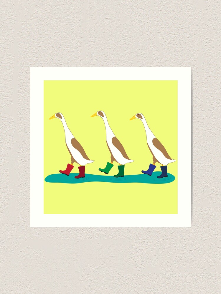 “Ducks in Boots” Art Print by KneppDesigns | Redbubble