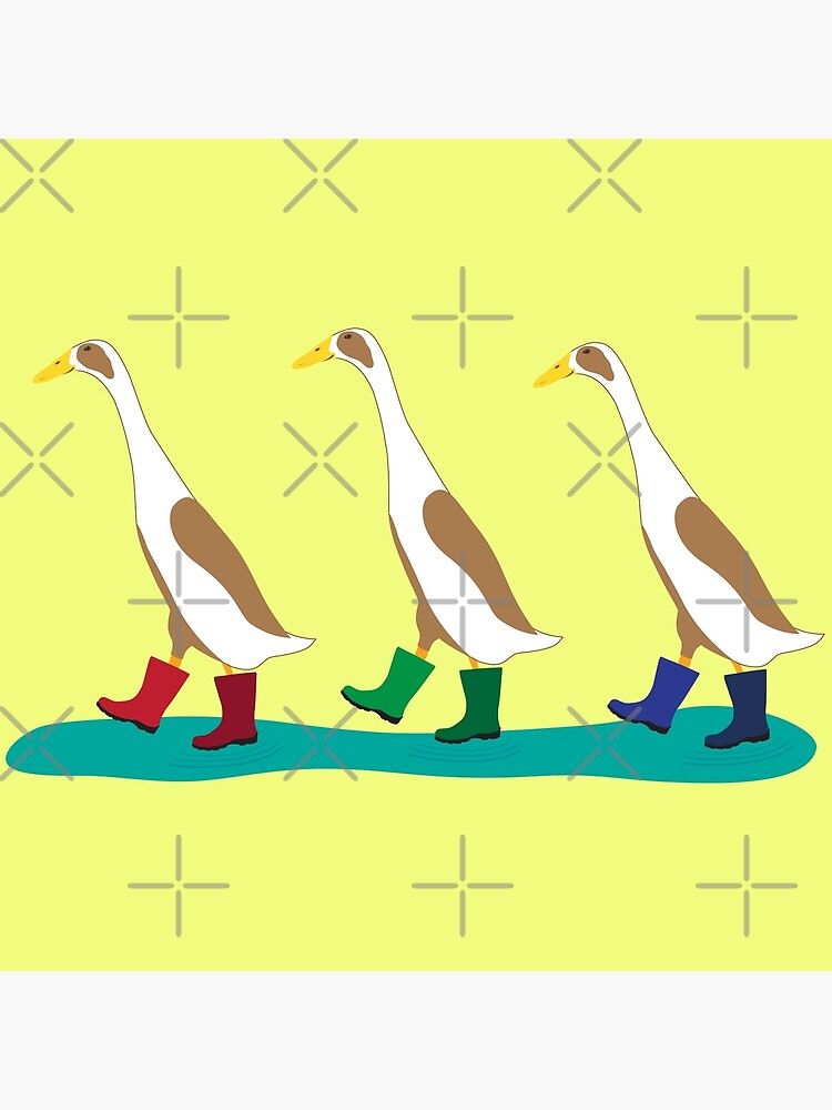“Ducks in Boots” Art Print by KneppDesigns | Redbubble