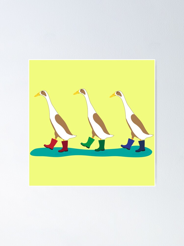 “Ducks in Boots” Poster for Sale by KneppDesigns | Redbubble