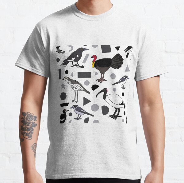 Monochrome Birds of Brisbane Classic T-Shirt