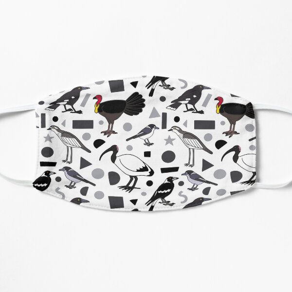 Monochrome Birds of Brisbane Mask