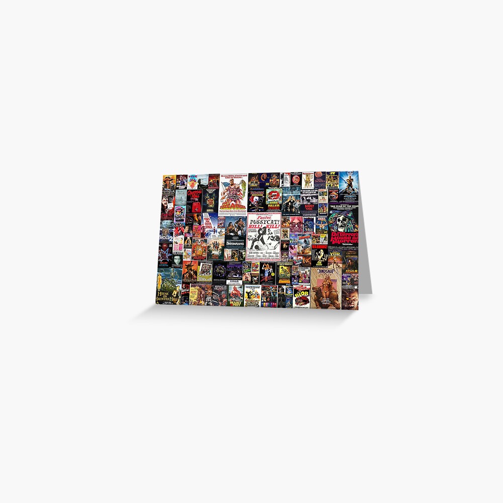 "100 Best B-Movies Of All Time Collage" Greeting Card For Sale By ...