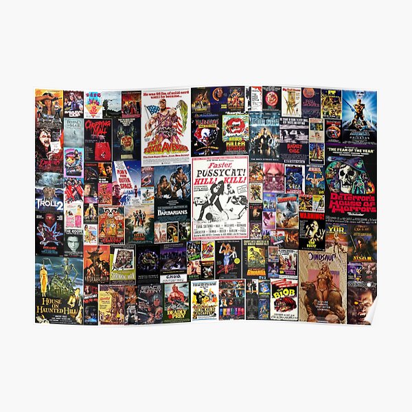 "100 Best B-Movies Of All Time Collage" Poster By FilmFit | Redbubble