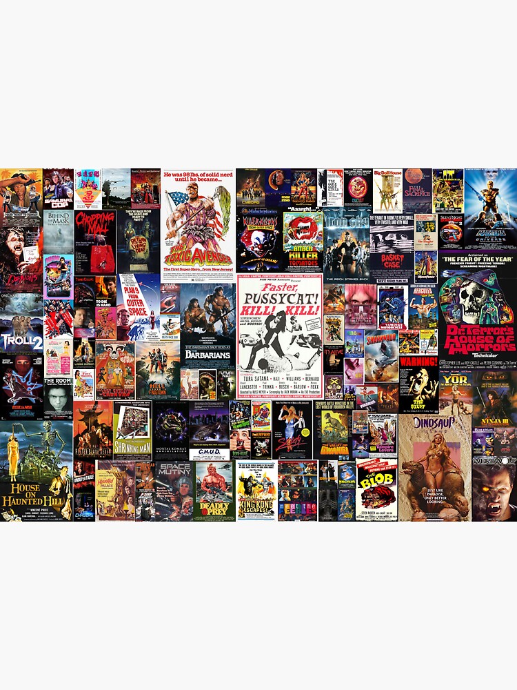 "100 Best B-Movies Of All Time Collage" Sticker By FilmFit | Redbubble