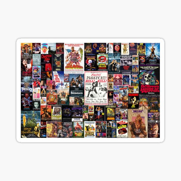 "100 Best B-Movies Of All Time Collage" Sticker By FilmFit | Redbubble