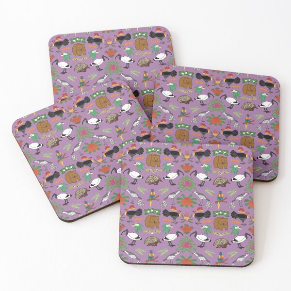 Item preview, Aussie Friends and Flowers, purple  designed and sold by JesseIrwinArt.
