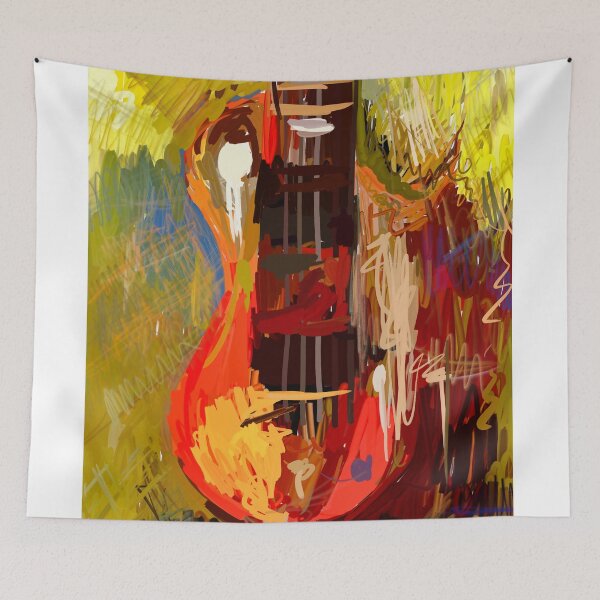 Item preview, musical instruments abstract painting | guitar abstract  colorful painting  designed and sold by KARTICK DUTTA.