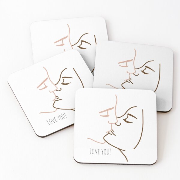 Item preview,  Abstract kissing line designed and sold by WanderingAster.