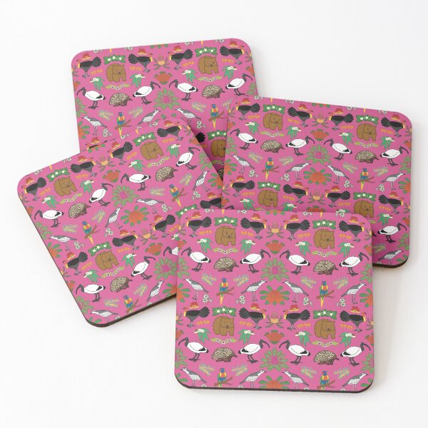 Item preview, Aussie Friends and Flowers, pink designed and sold by JesseIrwinArt.