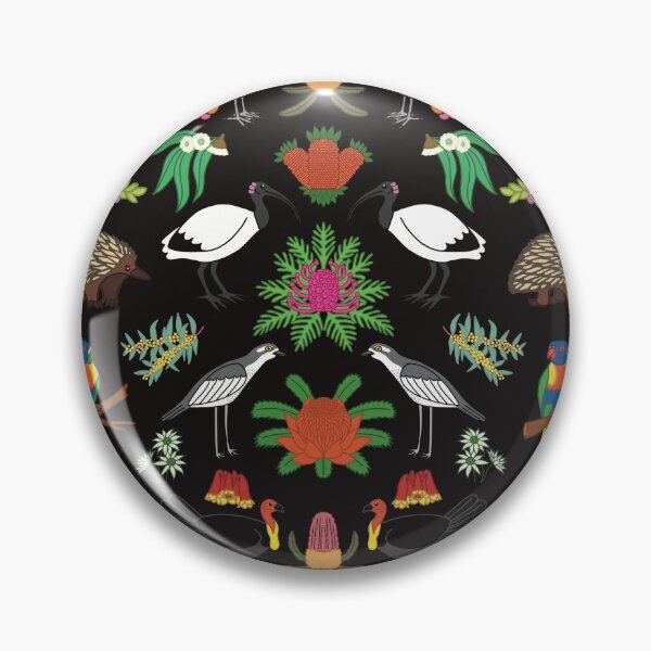 Item preview, Aussie Friends and Flowers, black designed and sold by JesseIrwinArt.