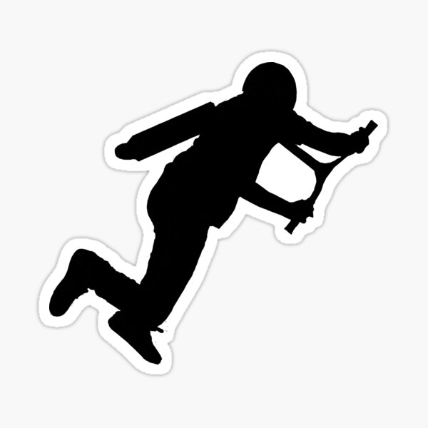 Scooter Silhouette Stickers for Sale