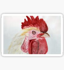 Expressive Rooster Sticker