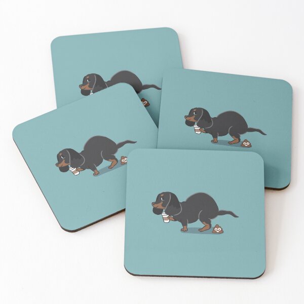 Item preview, Coffee makes me poop Dachshund designed and sold by Huebucket.