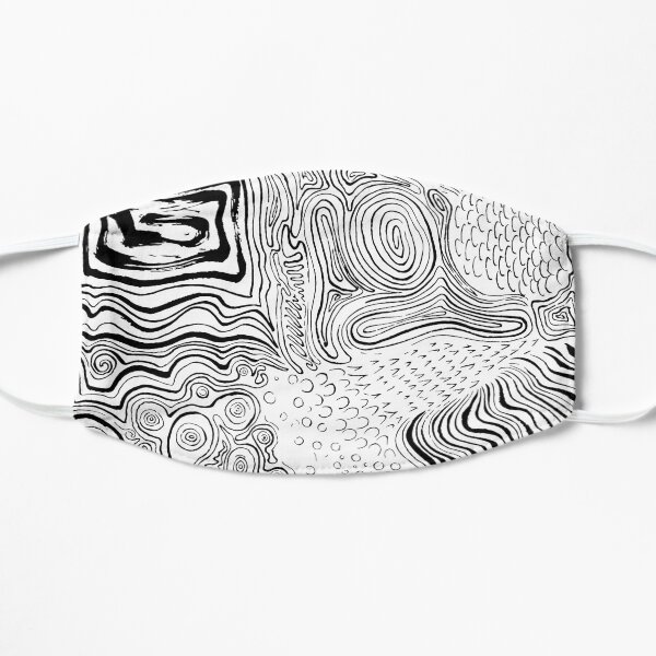 Abstract Ink Flat Mask