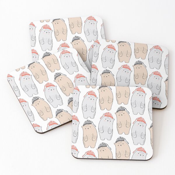 Item preview, Scandinavian Bears in Beanies designed and sold by Sugar-Magnolia.