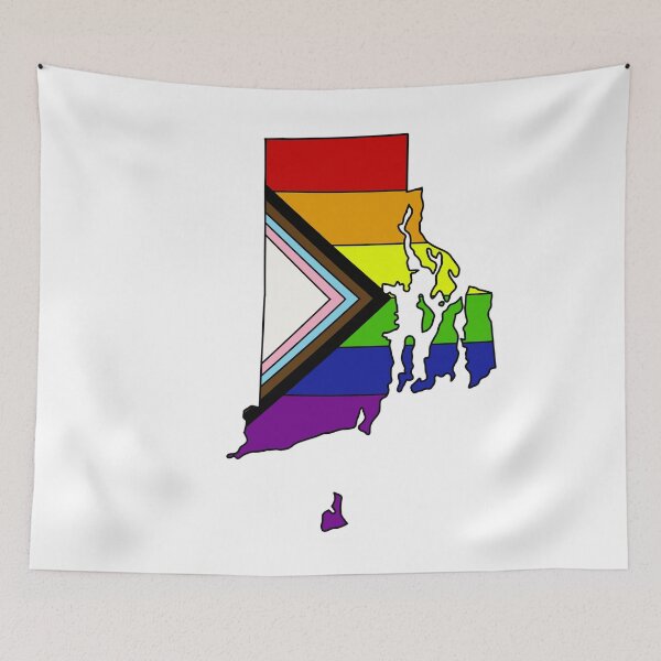 Item preview, Rhode Island progress pride flag  designed and sold by TheUndeadDesign.