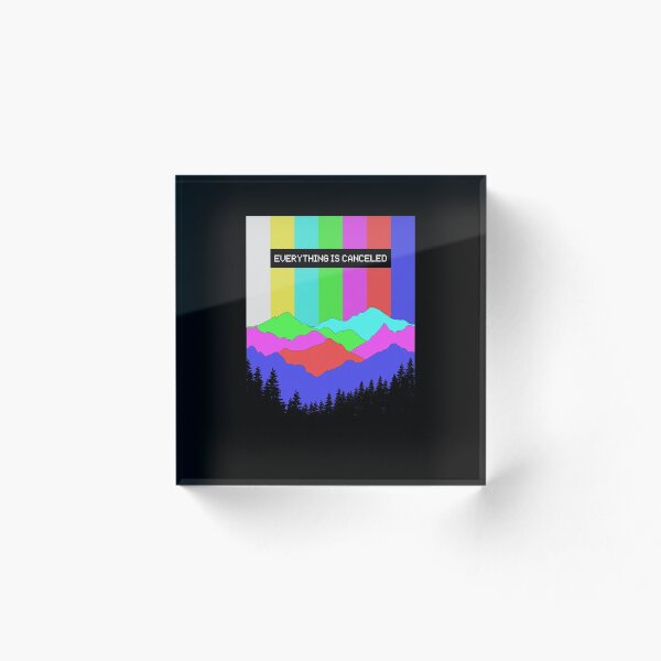 Item preview, Everything is Cancelled Retro Rainbow TV designed and sold by ROBO MEGA.