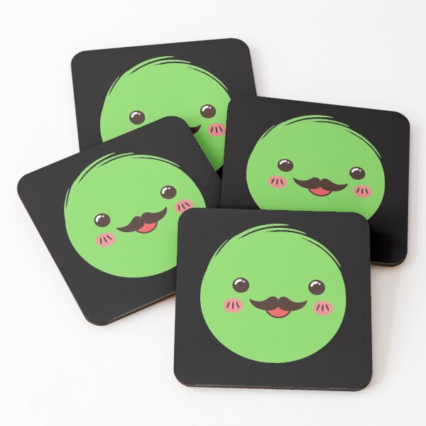 Item preview, Cute mustache face green 2 designed and sold by Viola-Design.