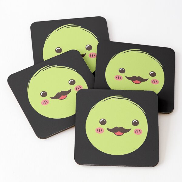 Item preview, Cute mustache face green 3 designed and sold by Viola-Design.