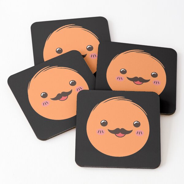 Item preview, Cute mustache face orange designed and sold by Viola-Design.