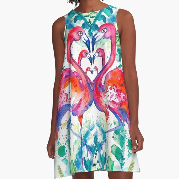 flamingo summer dress