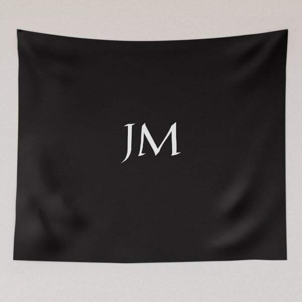 Item preview, Simple black and white JM Initials monogramed designed and sold by Abbara.