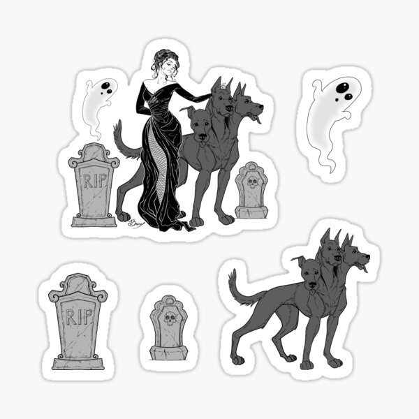 Cartoon Gothic Sticker Bundle – Ombriva