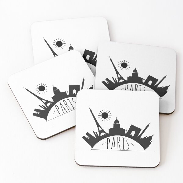 Item preview, Paris French City of Love Iconic Silhouette of the Eiffel Tower, Arc de Triomphe & Tourist Hotspots designed and sold by StickerArtwork.