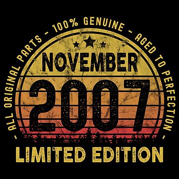 Imagen de la obra November 2007 Sunset Vintage Retro 16th Birthday de B-RAD-Designs