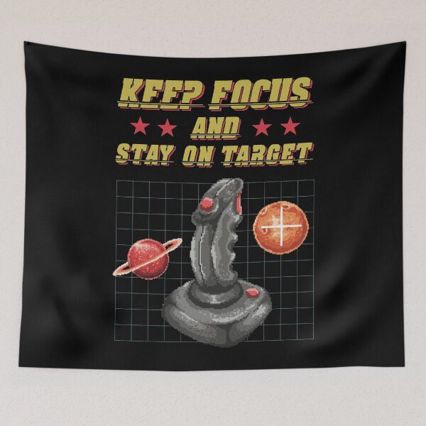 Item preview, Keep Focus And Stay On Target Gaming Retro 8Bit designed and sold by Vector Scout Lab.
