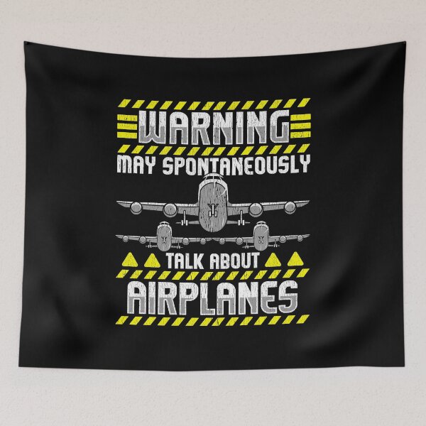 Item preview, Warning May Spontaneously Talk About Airplanes designed and sold by perfectpresents.