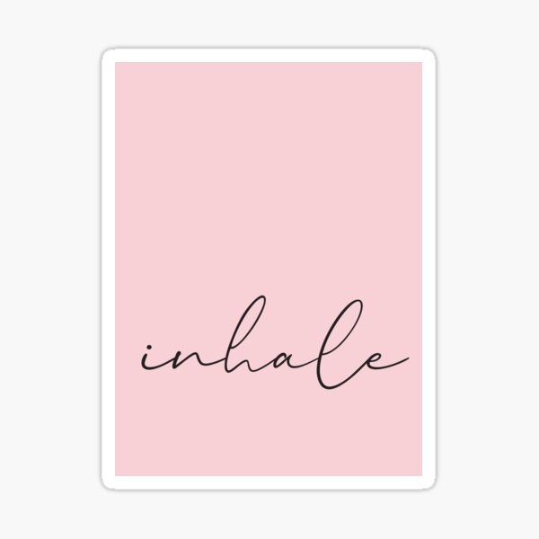 inhale print Sticker