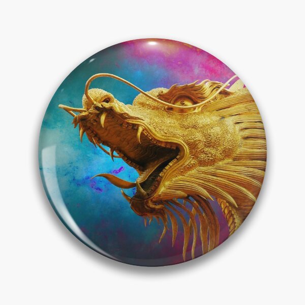 Artikelvorschau, Goldene chinesische Drachenphantasie entworfen und verkauft von WizardsWorld.