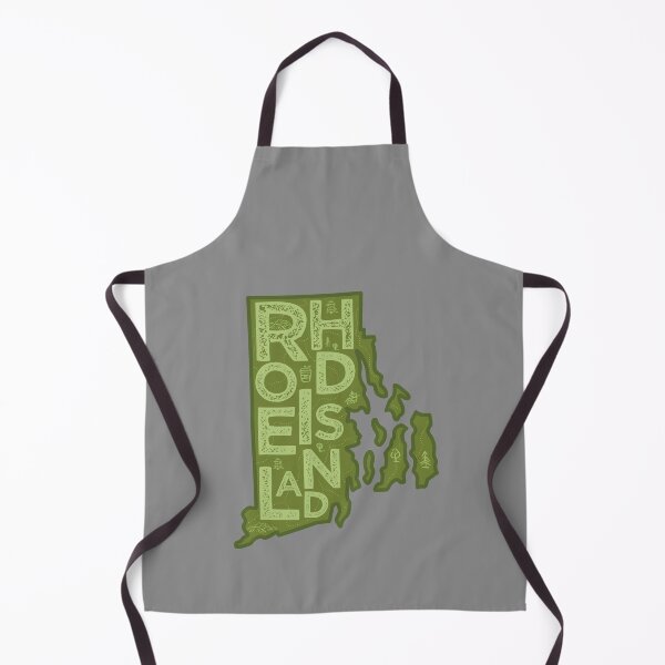 Item preview, Rhode Island Map Typography Green designed and sold by HelloGentry.