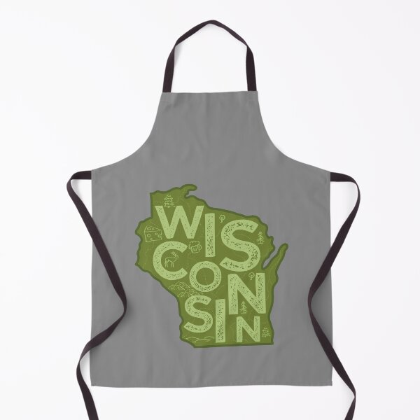 Item preview, Wisconsin Map Typography Green designed and sold by HelloGentry.