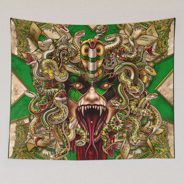 Item preview, Green Harlequin Enraged Medusa designed and sold by Abysm Internal.