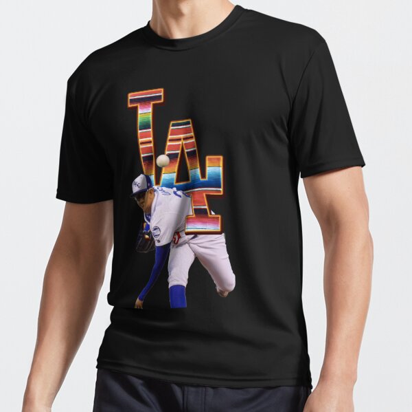 Julio Urias Los angeles latino pride sarape LA mookie betts corey seager  justin turner kike hernandez and cody bellinger bleed blue itfdb fan art  Active T-Shirt for Sale by charmingthreads