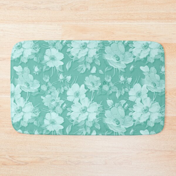 Item preview, Spring Flowers on Biscay Green designed and sold by wazoosi.
