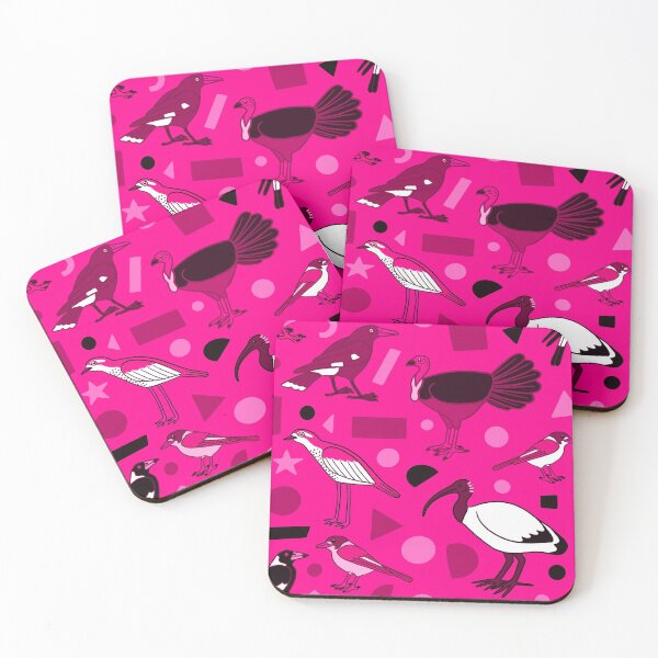 Item preview, Monochrome Birds of Brisbane, pink designed and sold by JesseIrwinArt.