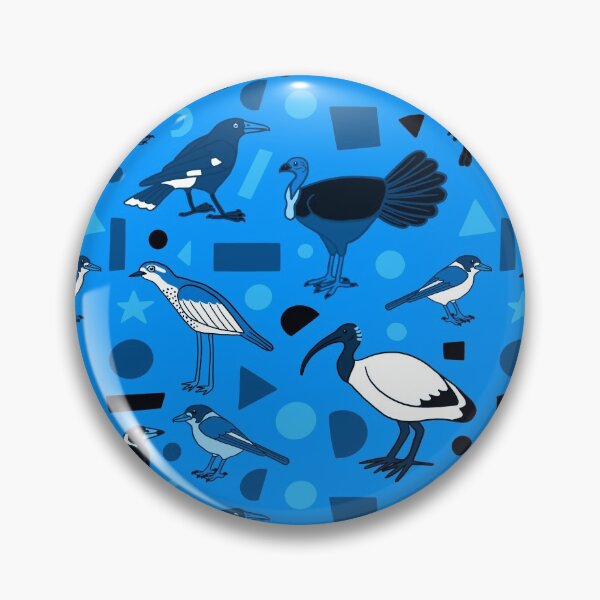 Item preview, Monochrome Birds of Brisbane, blue designed and sold by JesseIrwinArt.