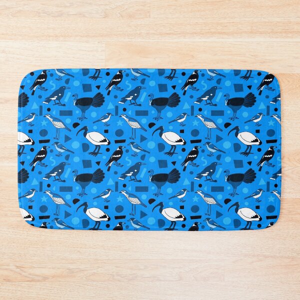 Item preview, Monochrome Birds of Brisbane, blue designed and sold by JesseIrwinArt.