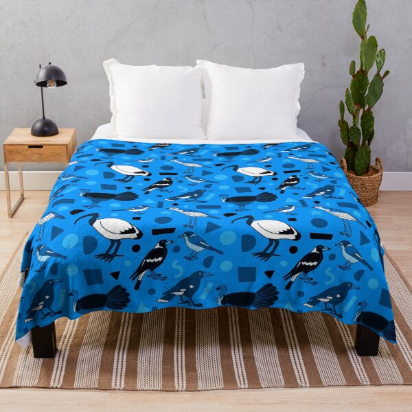 Item preview, Monochrome Birds of Brisbane, blue designed and sold by JesseIrwinArt.