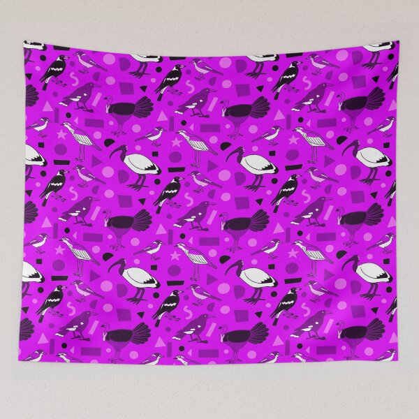 Item preview, Monochrome Birds of Brisbane, purple designed and sold by JesseIrwinArt.
