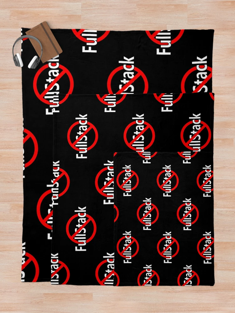Thumbnail 5 of 6, Throw Blanket, No FullStack Web Development designed and sold by notstuff.