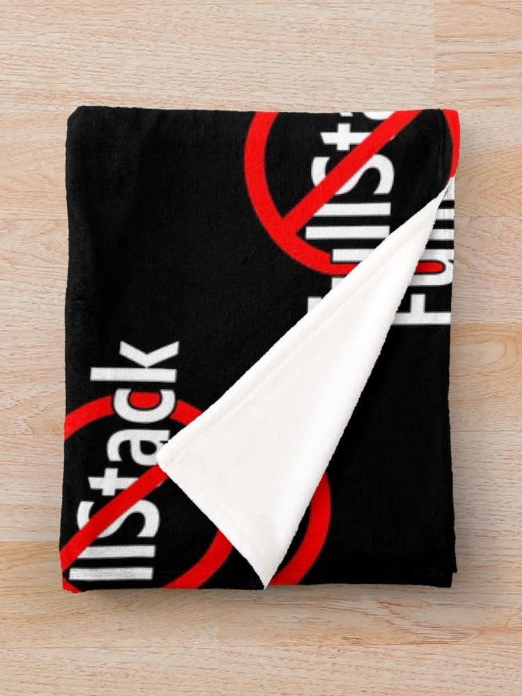 Thumbnail 3 of 6, Throw Blanket, No FullStack Web Development designed and sold by notstuff.